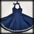 Sukienka Pin Up Hell Bunny M Motley marynarska sailor granat93.jpg