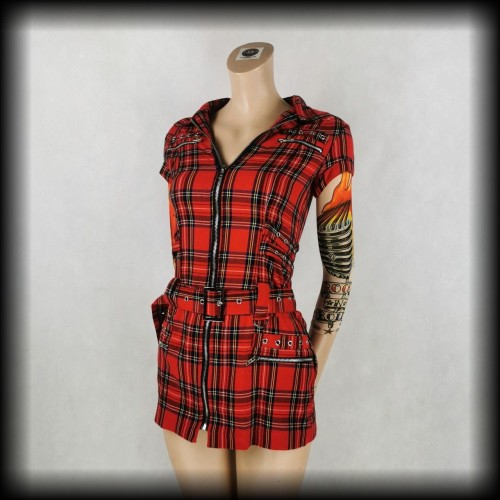 Sukienka mini Hearts &amp; Roses XS Kratka Punk Gothic Cyber.jpg