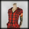 Sukienka mini Hearts &amp; Roses XS Kratka Punk Gothic Cyber4.jpg
