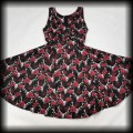 Sukienka Pin Up Rockabella XL czaszki jeleni i róże6.jpg
