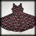 Sukienka Pin Up Rockabella XL czaszki jeleni i róże91.jpg
