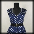 Sukienka Retro Lady Vintage XL granatowa w groszki3.jpg