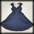 Sukienka Retro Lady Vintage XL granatowa w groszki6.jpg