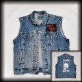 Kamizelka jeansowa Punks's not dead XL DIY punk.jpg