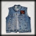 Kamizelka jeansowa Punks's not dead XL DIY punk2.jpg