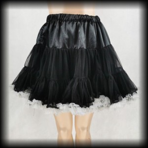 Halka Tiulowa mini czarno siwa S/M