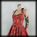 Sukienka Pin Up Hell Bunny XSS czerwona old school tattoo4.jpg