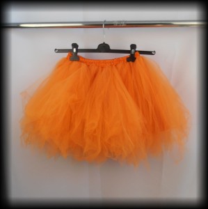 Spódnica tutu pomarańczowa XS-M tiulowa