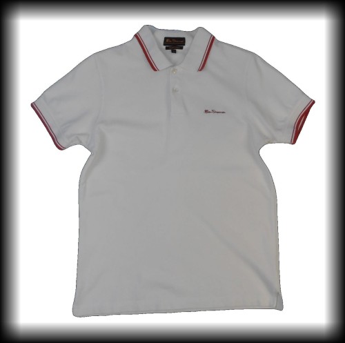 Polo Ben Sherman S białe z czerwonymi lamówkami.JPG
