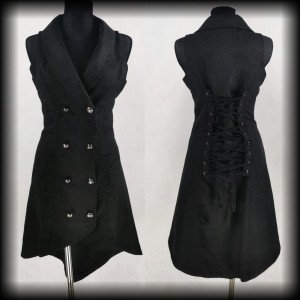 Sukienka frak Hearts & Roses M/L gorsetowa Goth Victorian