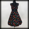 Sukienka Pin Up Punk Banned L midi old school czaszki i wisienki.jpg