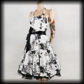 Sukienka Pin Up Hearts &amp; Roses M biała w kwiaty2.jpg