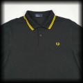 Polo Fred Perry XL czarne z żółtą lamówką2.jpg