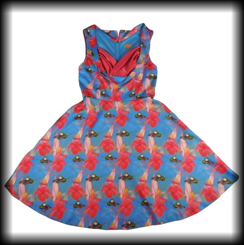 Sukienka Pin Up Lindy Bop XL rajskie ptaki.JPG