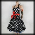 Sukienka Pin Up Dolly &amp; Dotty S czarna w grochy2.jpg