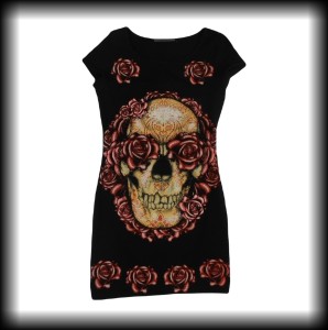 Sukienka mini z czachą S jawbreaker
