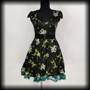 Sukienka Pin Up Sourpuss XL Psychobilly Band