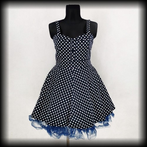 Sukienka Pin Up XL granat w groszki.jpg