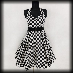 Sukienka Pin Up szachownica XL