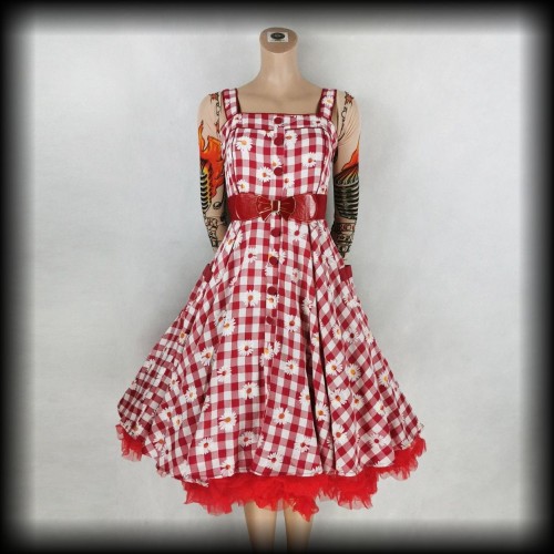 Sukienka Pin Up Joe Browns S kratka w stokrotki.jpg
