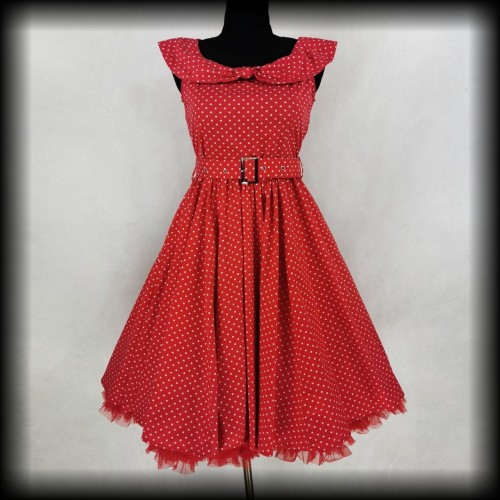 Sukienka Pin Up Lindy Bop M czerwona w groszki.jpg