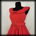 Sukienka Pin Up Lindy Bop M czerwona w groszki4.jpg