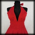 Sukienka Pin Up Sweet Poison M midi czerwona w groszki3.jpg