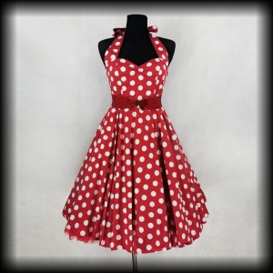 Sukienka Pin Up Hell Bunny M czerwona w groszki