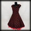 Sukienka Pin Up H&amp;R ML czarna w czerwone grochy2.jpg