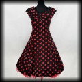 Sukienka Pin Up H&amp;R ML czarna w czerwone grochy5.jpg