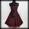 Sukienka Pin Up H&amp;R LXL czarna w czerwone grochy.jpg