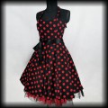 Sukienka Pin Up H&amp;R LXL czarna w czerwone grochy2.jpg