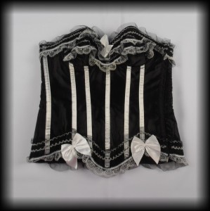 Gorset czarno biały XL burleska