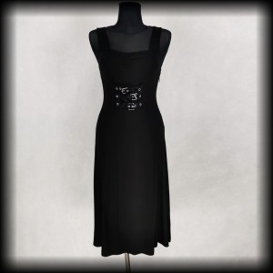 Sukienka Necessary Evil S/M gothic gorset i klamry