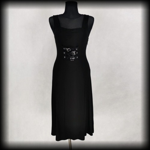 Sukienka Necessary Evil SM gothic gorset i klamry.jpg