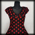 Sukienka Pin Up H&amp;R L czarna w czerwone grochy3.jpg