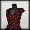 Sukienka Pin Up H&amp;R L czarna w czerwone grochy4.jpg