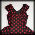 Sukienka Pin Up H&amp;R L czarna w czerwone grochy7.jpg