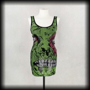 Sukienka Iron Fist M mini monster punk cekiny
