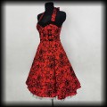 Sukienka Pin Up Hearts &amp; Roses SM czerwona old school2.jpg