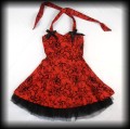 Sukienka Pin Up Punk H&amp;R S mini old school tattoo czerwona.jpg