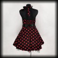 Sukienka mini Pin Up Hearts &amp; Roses XL czarna w czerwone groszki5.jpg