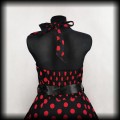 Sukienka mini Pin Up Hearts &amp; Roses XL czarna w czerwone groszki6.jpg