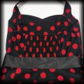 Sukienka mini Pin Up Hearts &amp; Roses XL czarna w czerwone groszki92.jpg