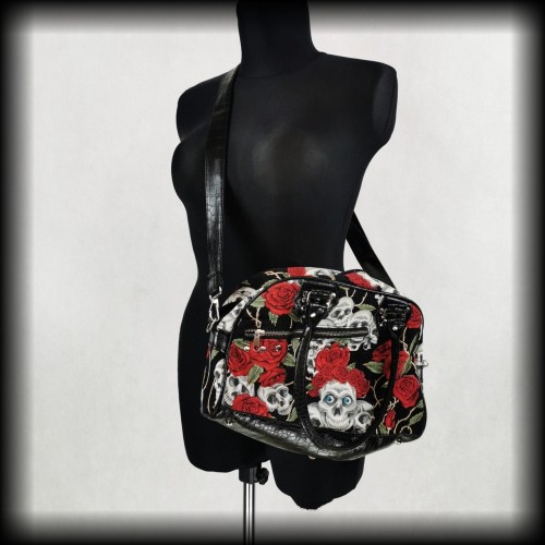 Torba Black Roses czaszki róże punk alternative.jpg