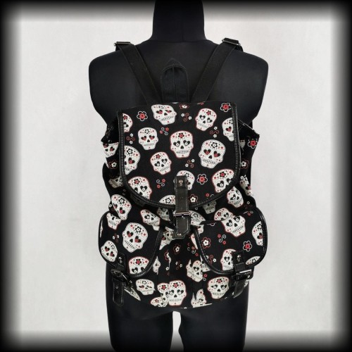 Plecak Banned sugar skulls czaszki.jpg