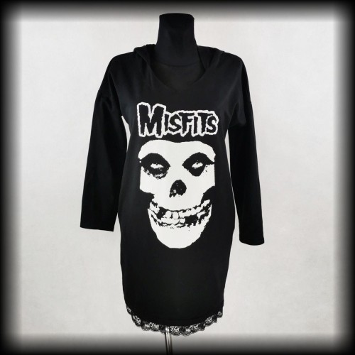 Sukienka z kapturem Misfits S-L horror punk goth.jpg