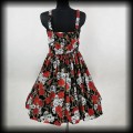 Sukienka Pin Up w czaszki i róże L Black Roses czarna5.jpg
