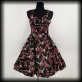 Sukienka Pin Up Rockabella M czaszki jeleni i róże NOWA.jpg