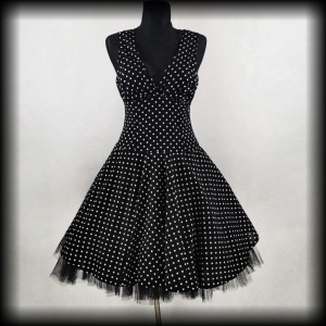 Sukienka Pin Up Phaze L groszki z tiulem
